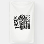 Twee-wiel, een-ziel motorfiets spandoek (Verticaal)