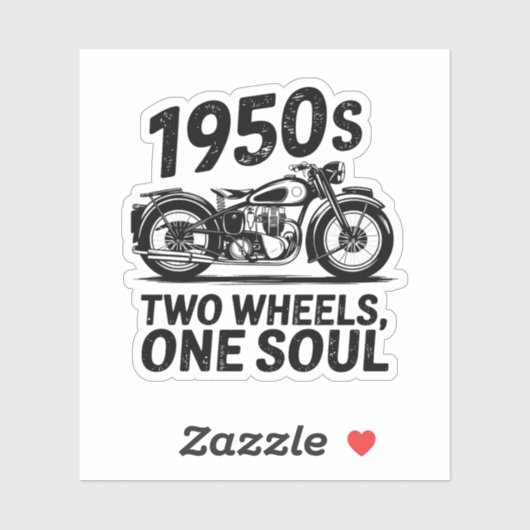 Twee-wiel, een-ziel motorfiets sticker (Vel)
