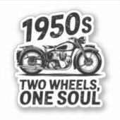 Twee-wiel, een-ziel motorfiets sticker (Voorkant)