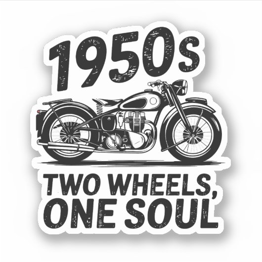 Twee-wiel, een-ziel motorfiets sticker (Voorkant)