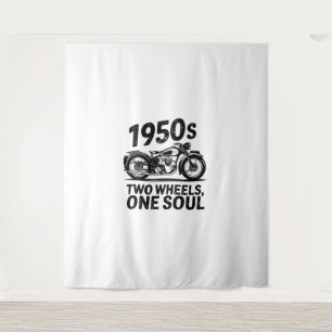 Twee-wiel, een-ziel motorfiets wandkleed