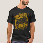 Twee wielen bewegen de Soul-motorfiets T-shirt (Voorkant)