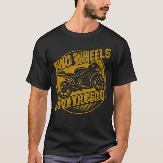 Twee wielen bewegen de Soul-motorfiets T-shirt (Voorkant)