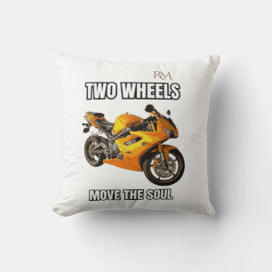 Twee wielen brengen de ziel in beweging Motor T-sh Kussen