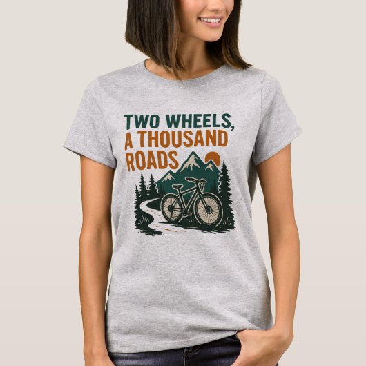 Twee wielen, duizend wegen T-shirt (Voorkant)