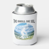 Twee wielen, één ziel. wielersport blikjeskoeler (Blikje Voorkant)