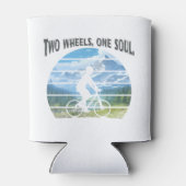 Twee wielen, één ziel. wielersport blikjeskoeler (Achterkant)