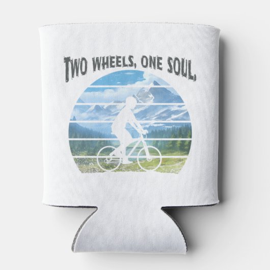 Twee wielen, één ziel. wielersport blikjeskoeler (Achterkant)