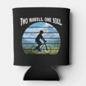 Twee wielen, één ziel. wielersport blikjeskoeler (Achterkant)