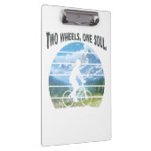 Twee wielen, één ziel. wielersport klembord (Rechts)
