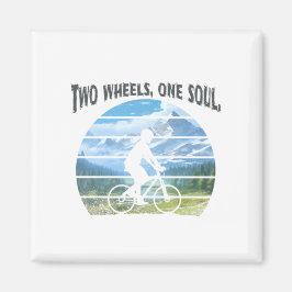 Twee wielen, één ziel. wielersport magneet
