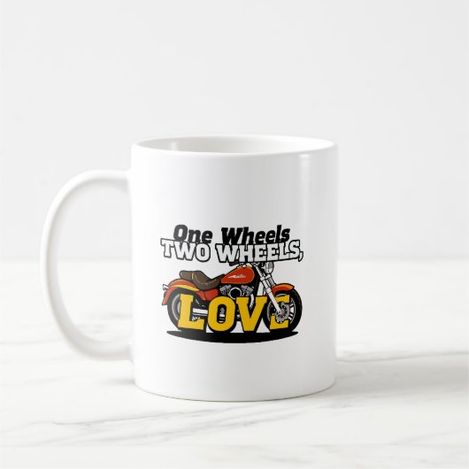 Twee wielen liefde koffiemok (Links)