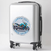 Twee wielen motor sticker kunst (Koffer)