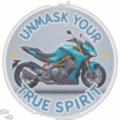Twee wielen motor sticker kunst (Voorkant)