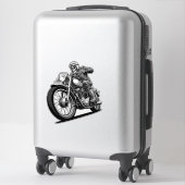 Twee wielen motor sticker kunst (Koffer)