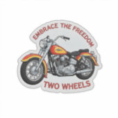 Twee wielen motor sticker kunst (Voorkant)