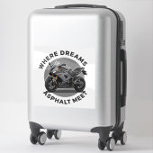 Twee wielen motor sticker kunst (Koffer)