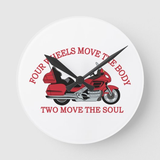 Twee wielen ronde klok (Voorkant)