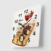 twee wijngaarden en vruchten vierkante klok (Hoek)