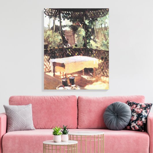 Twee wijnglazen van John Singer Sargent Canvas Afdruk (Insitu (Woonkamer))