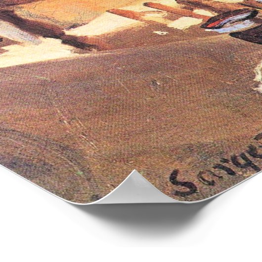 Twee wijnglazen van John Singer Sargent Poster (Hoek)