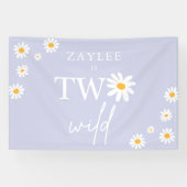 Twee Wild 2e verjaardag Boho Daisy Welkom Spandoek (Horizontaal)