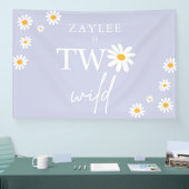 Twee Wild 2e verjaardag Boho Daisy Welkom Spandoek (Beurs)