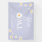 Twee Wild 2e verjaardag Boho Daisy Welkom Spandoek (Verticaal)