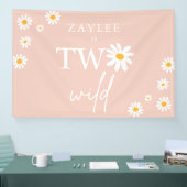 Twee Wild 2e verjaardag Boho Daisy Welkom Spandoek (Beurs)