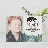 Twee Wild 2e verjaardag jongen rustige bergen foto Kaart (Staand voorkant)