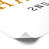 Twee Wild 2e Verjaardag Safari Dieren Kinder Welko Perfect Poster (Hoek)