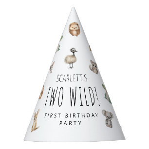Twee Wild! Australisch Dieren Verjaardagsfeest Wel Feesthoedjes