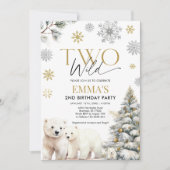 Twee Wild Beer verjaardagsuitnodiging, 2e verjaard Kaart (Voorkant)