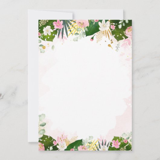 Twee Wild Birthday Gold Safari Oerwouden Partij Kaart (Achterkant)