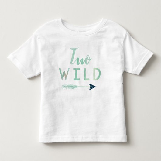 Twee Wild Blue Tribal Hipster Arrow Verjaardag Shi Kinder Shirts (Voorkant)