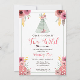 Twee Wild Boho Girls Tweede verjaardag Kaart