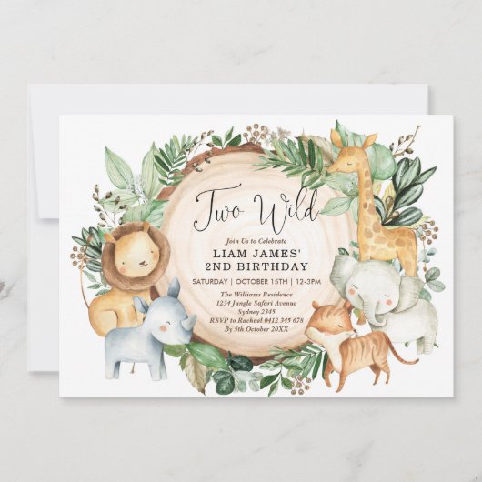 TWEE WILD / Botanische Greenery Oerwoud 2e verjaar Kaart (Voorkant)