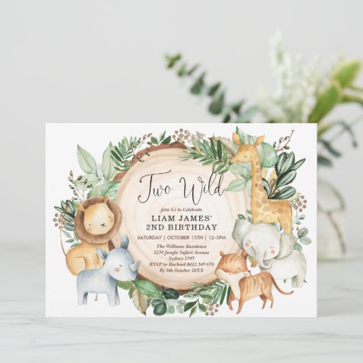 TWEE WILD / Botanische Greenery Oerwoud 2e verjaar Kaart (Staand voorkant)