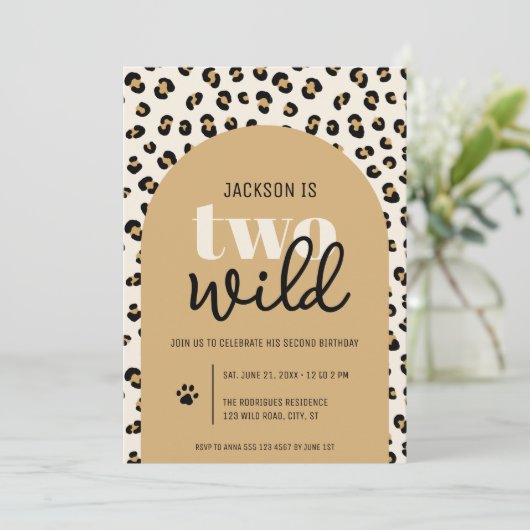 Twee Wild Boy Uitnodiging 2e Verjaardag (Staand voorkant)
