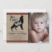 Twee Wild Boys Foto 2e Birthday Party Kaart (Voorkant)