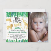 Twee Wild Boys Foto Tweede Dag Uitnodigingen (Voorkant)