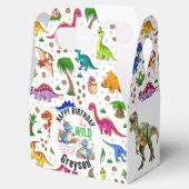 Twee Wild Dino Party Boy Dinosaurus 2e Verjaardag Bedankdoosjes (Geopend)