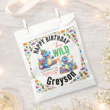 Twee Wild Dino Party Boy Dinosaurus 2e Verjaardag