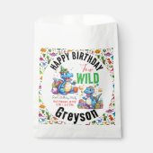 Twee Wild Dino Party Boy Dinosaurus 2e Verjaardag Bedankzakje (Voorkant)