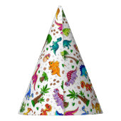 Twee Wild Dino Party Boy Dinosaurus 2e Verjaardag Feesthoedjes (Achterkant)