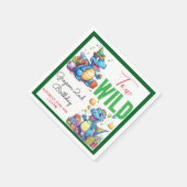 Twee Wild Dino Party Boy Dinosaurus 2e Verjaardag Servet (Hoek)