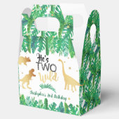 Twee Wild Dinosaur Boys 2e verjaardag Bedankdoosjes (Geopend)