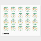 Twee Wild Dinosaur Boys 2e verjaardag Favor Ronde Sticker (Vel)
