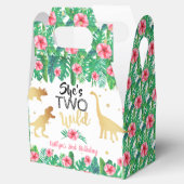 Twee Wild Dinosaur Girls 2e verjaardag Bedankdoosjes (Geopend)