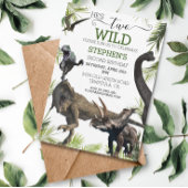 Twee Wild Dinosaur Tyrannosaurus Raptor Birthday Kaart